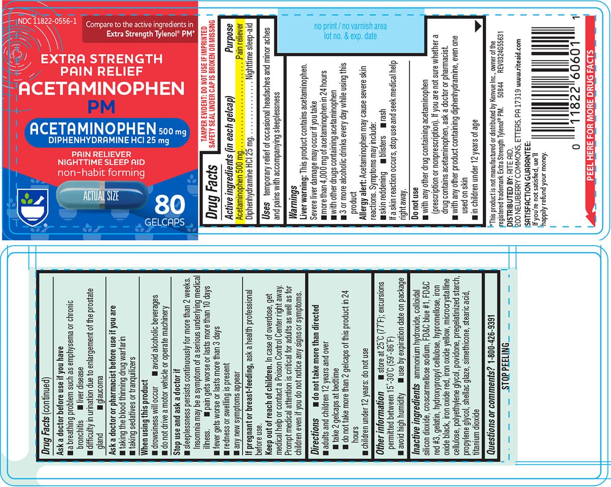 Pain Relief Acetaminophen Pm package label
