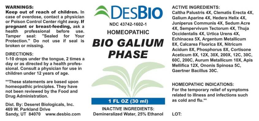 Bio Galium Phase package label