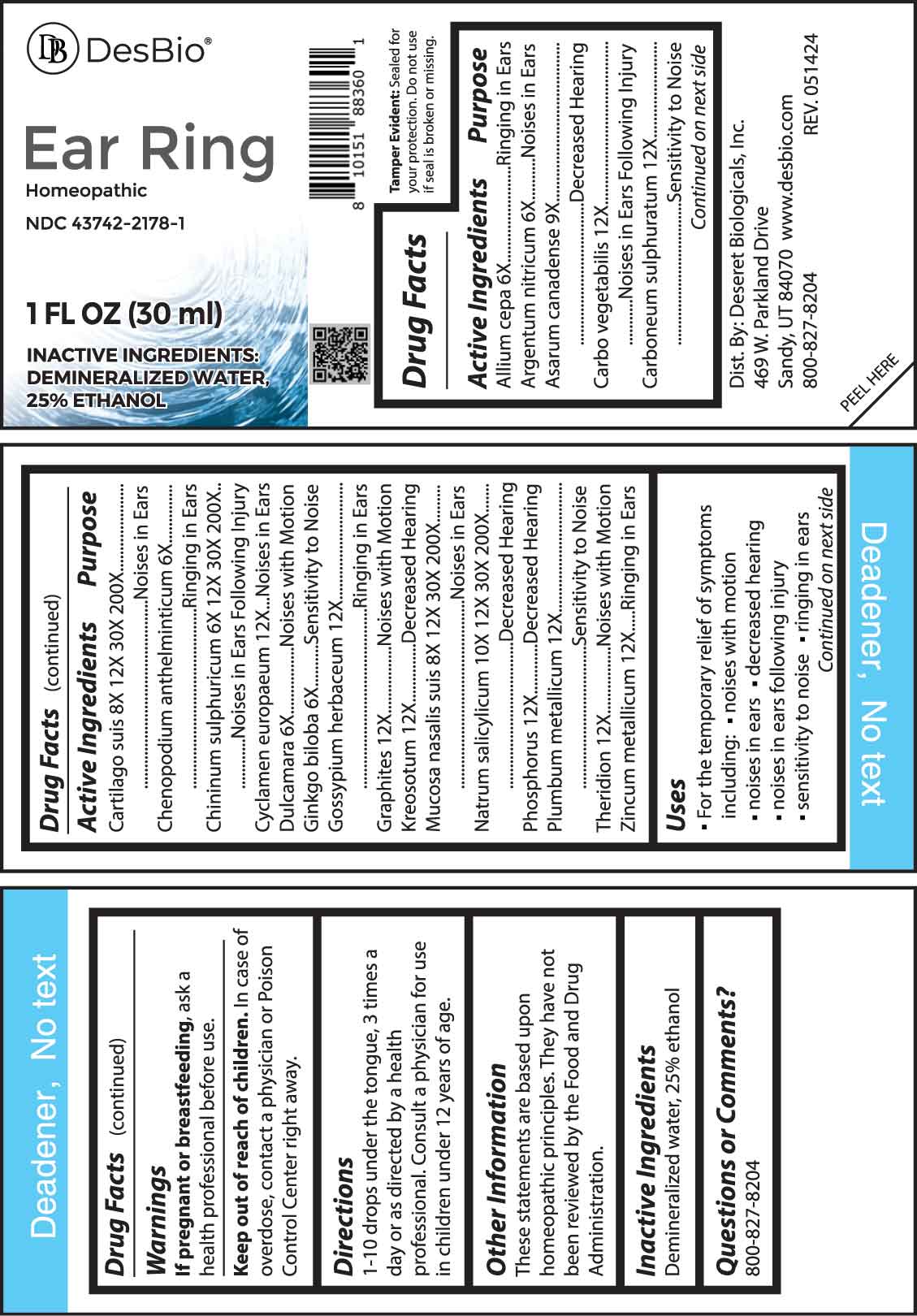 Ear Ring package label