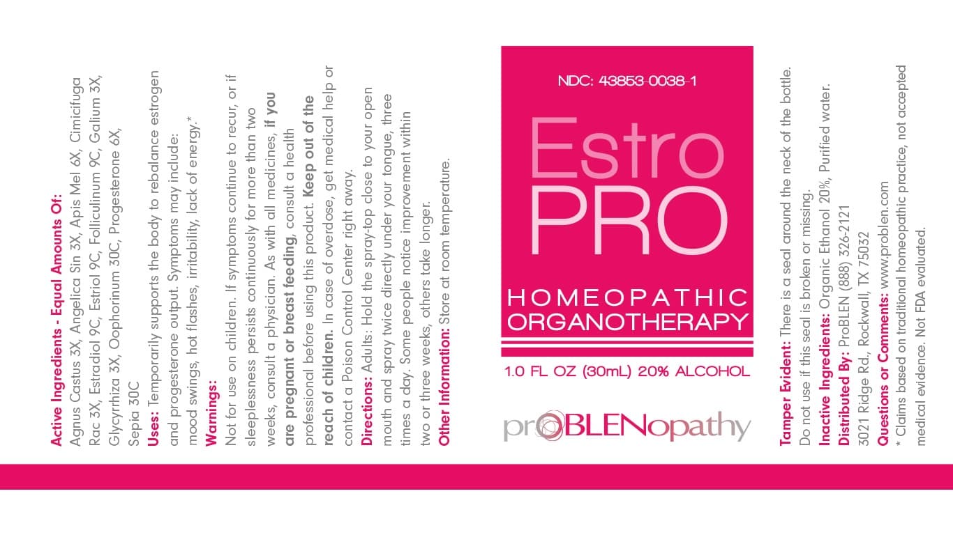 Estropro package label