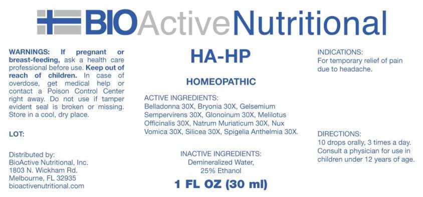 Ha Hp package label