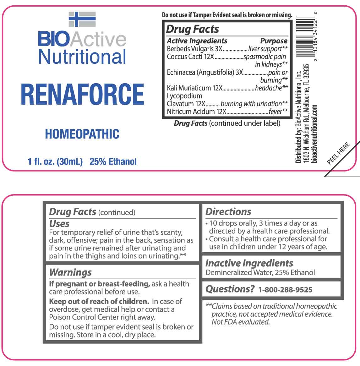 Renaforce package label