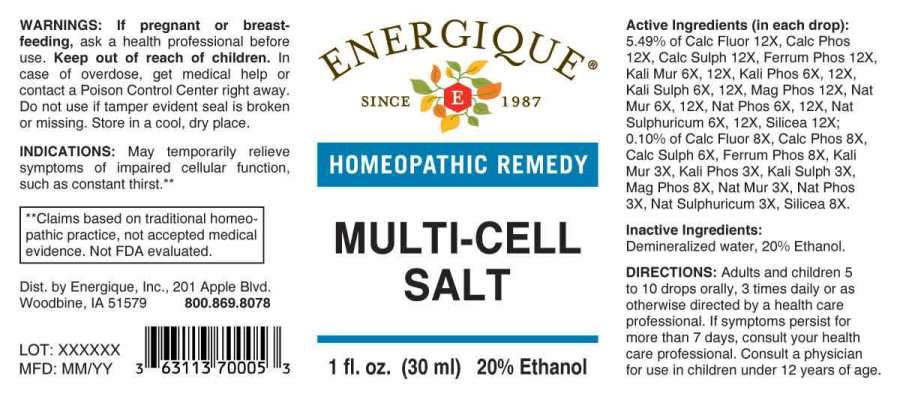 Multi-Cell Salt package label
