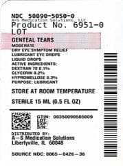 Genteal Tears package label