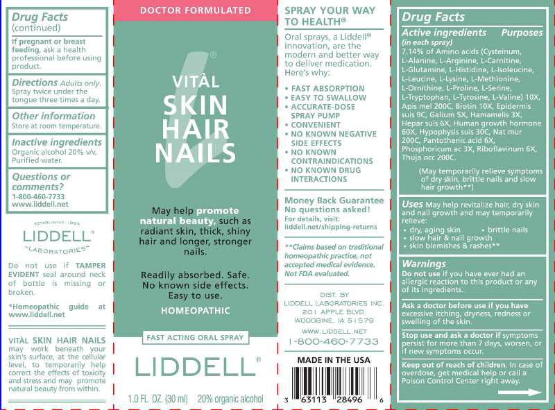 Vital Skin Hair Nails package label