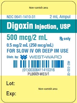 Digoxin package label