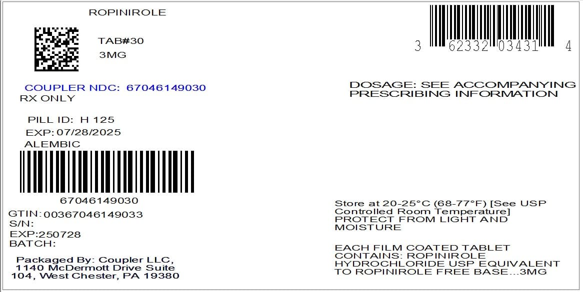 Ropinirole package label