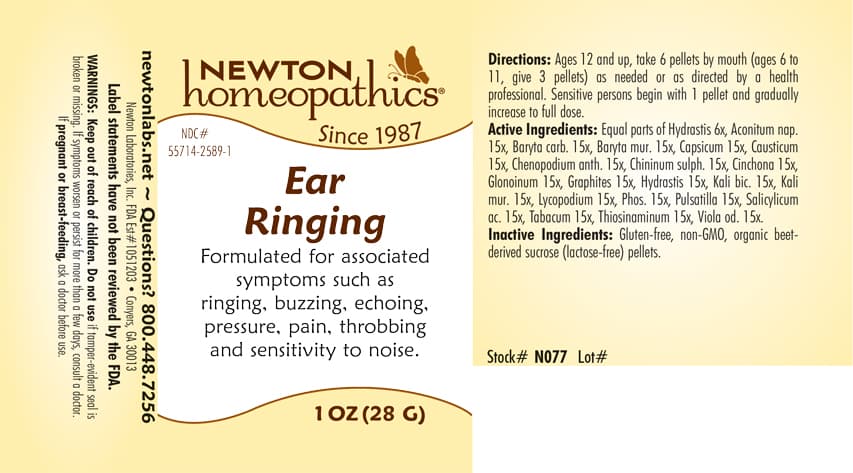 Ear Ringing package label