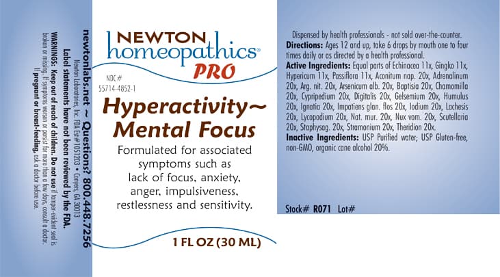 Hyperactivity-Mental Focus package label