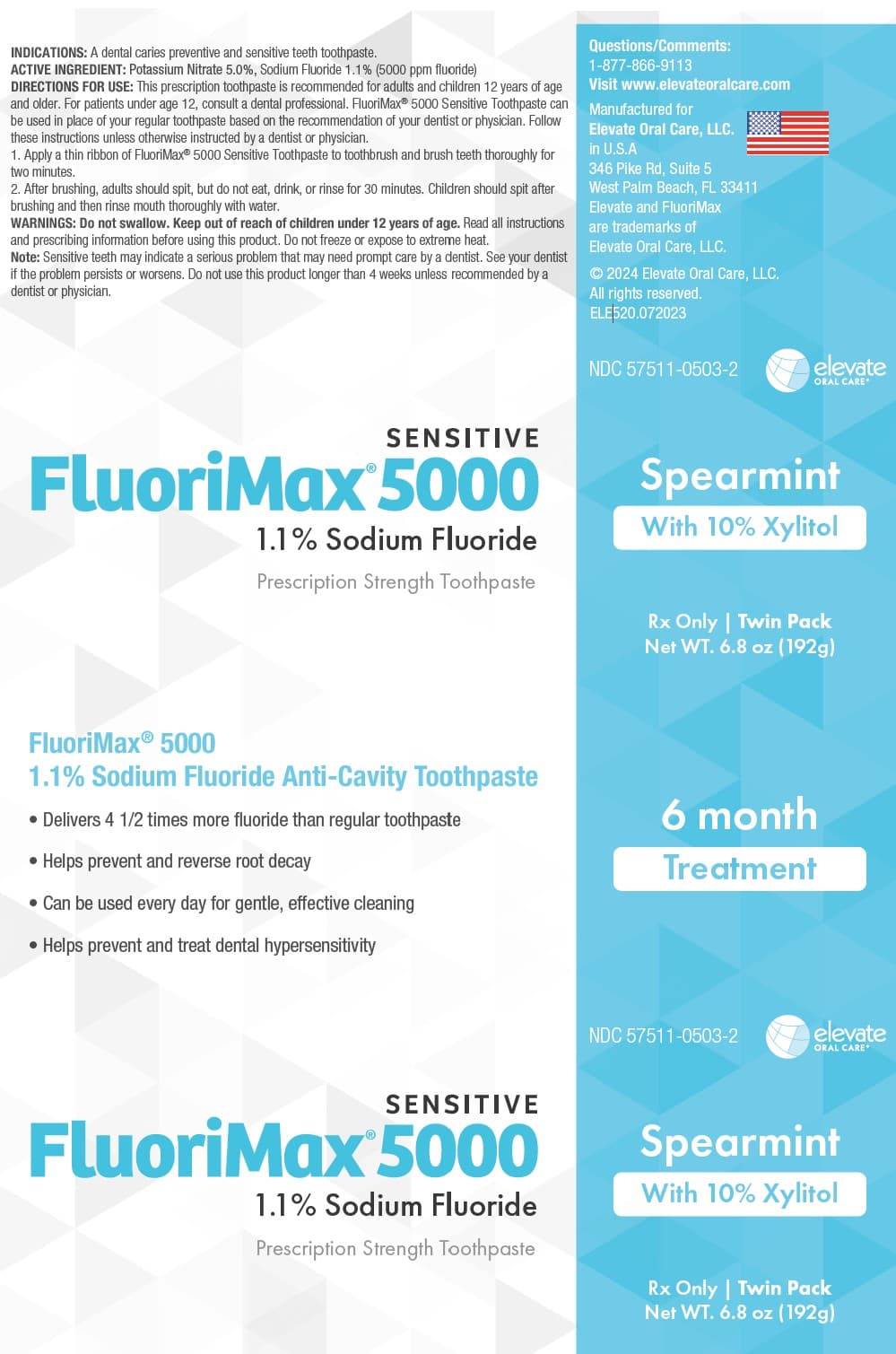 Fluorimax 5000 Sensitive package label