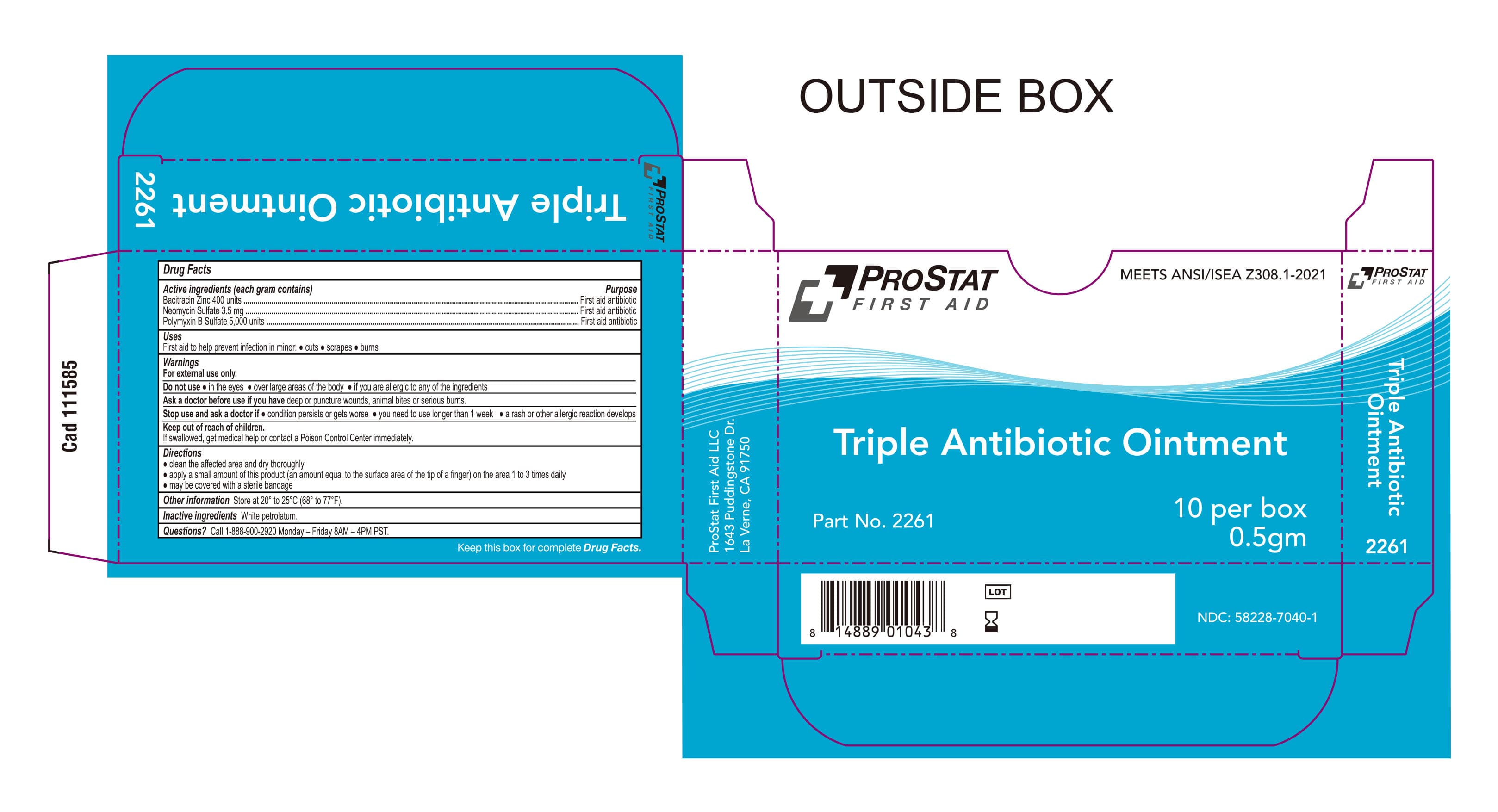 Triple Antibiotic package label