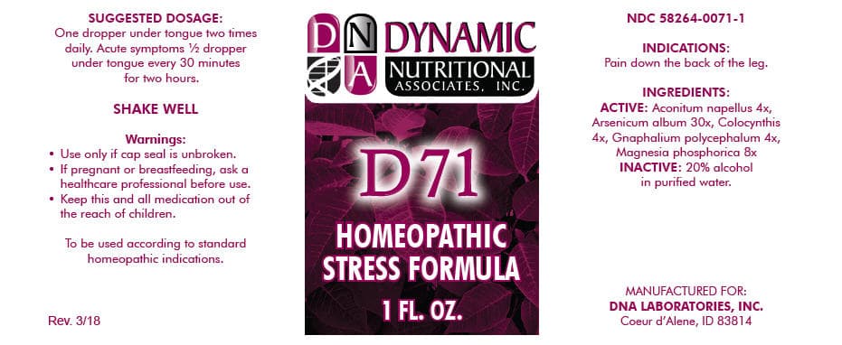 D-71 package label