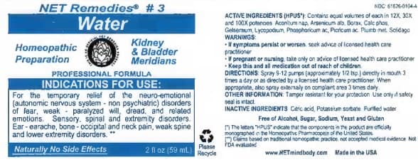 Water package label