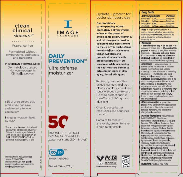 Daily Prevention Ultra Defense Moisturizer SPF 50 package label