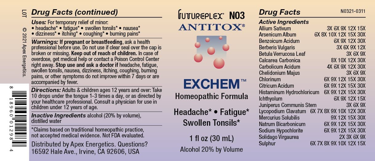 N03 package label