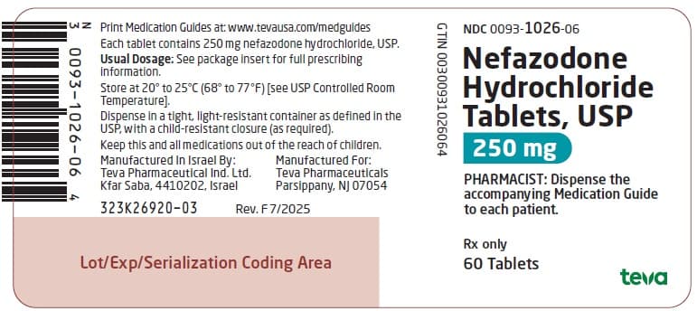 Nefazodone Hydrochloride package label