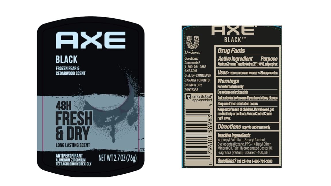Axe package label