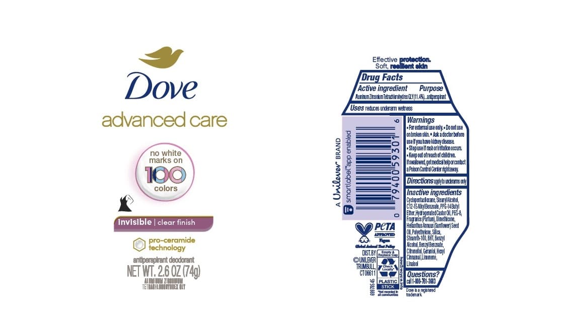 Dove package label