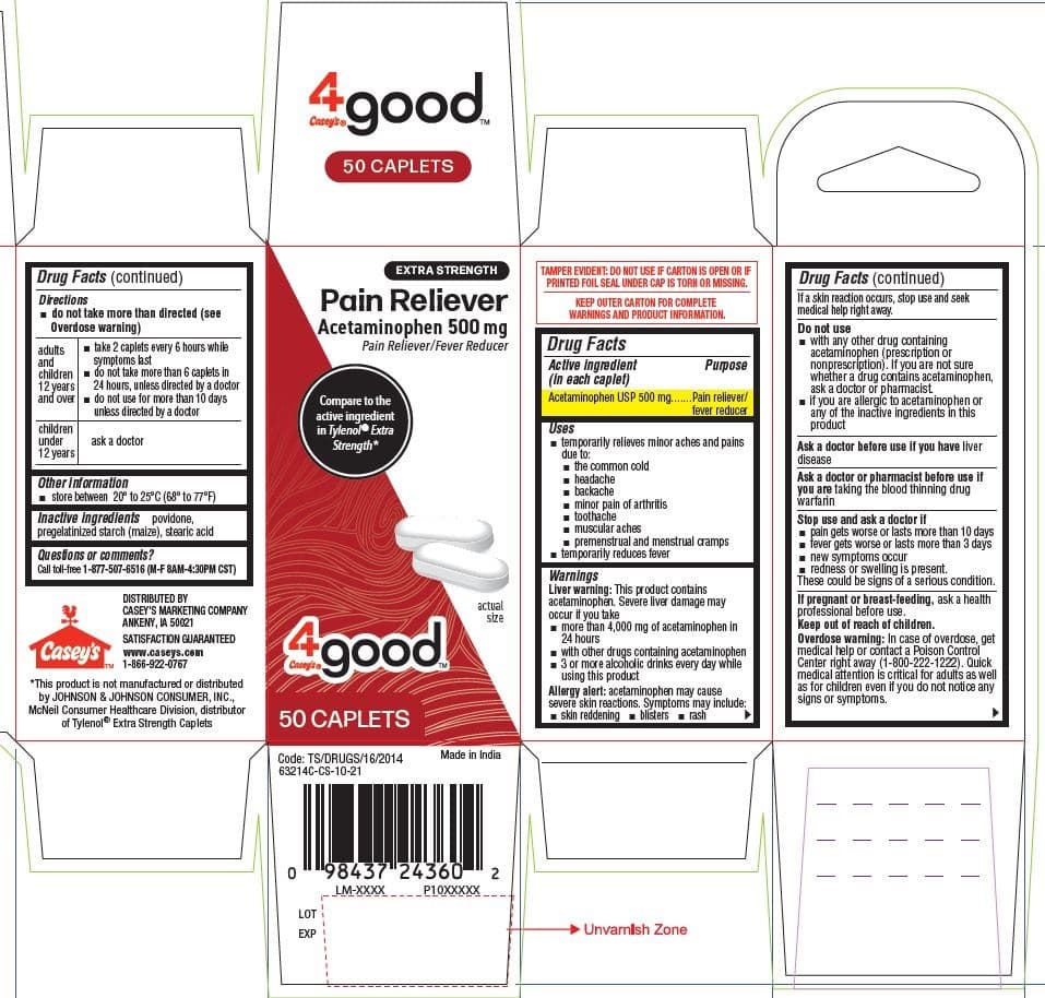 Pain Reliever package label