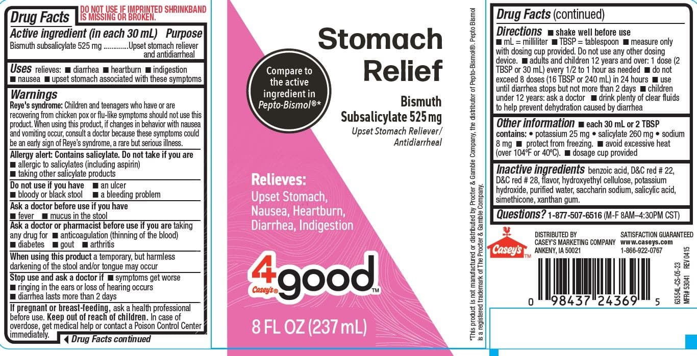 Stomach Relief, Caseys 4good package label