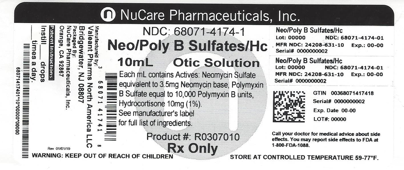 Neomycin Sulfate, Polymyxin B Sulfate, Hydrocortisone package label