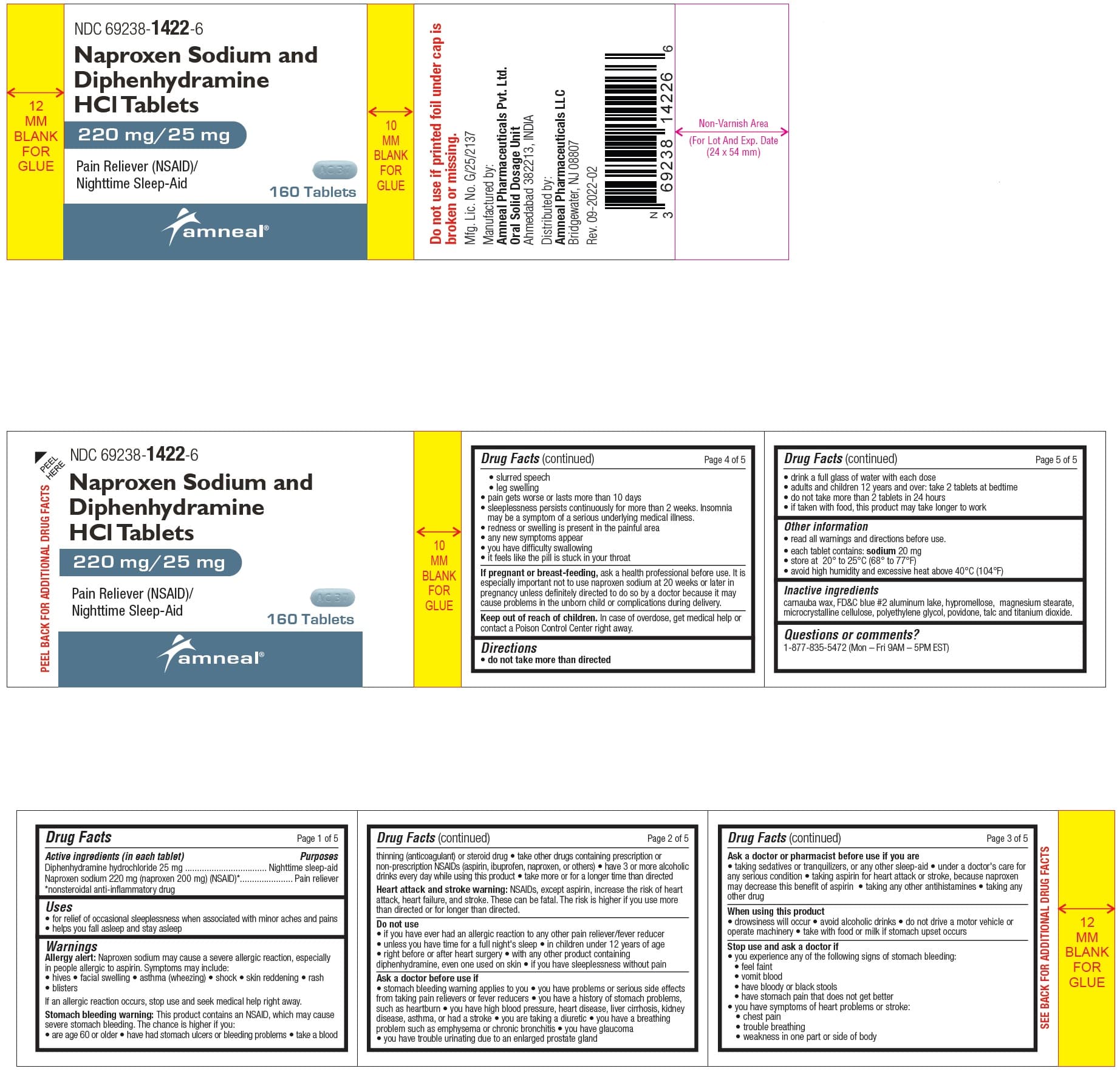 Naproxen Sodium and Diphenhydramine package label