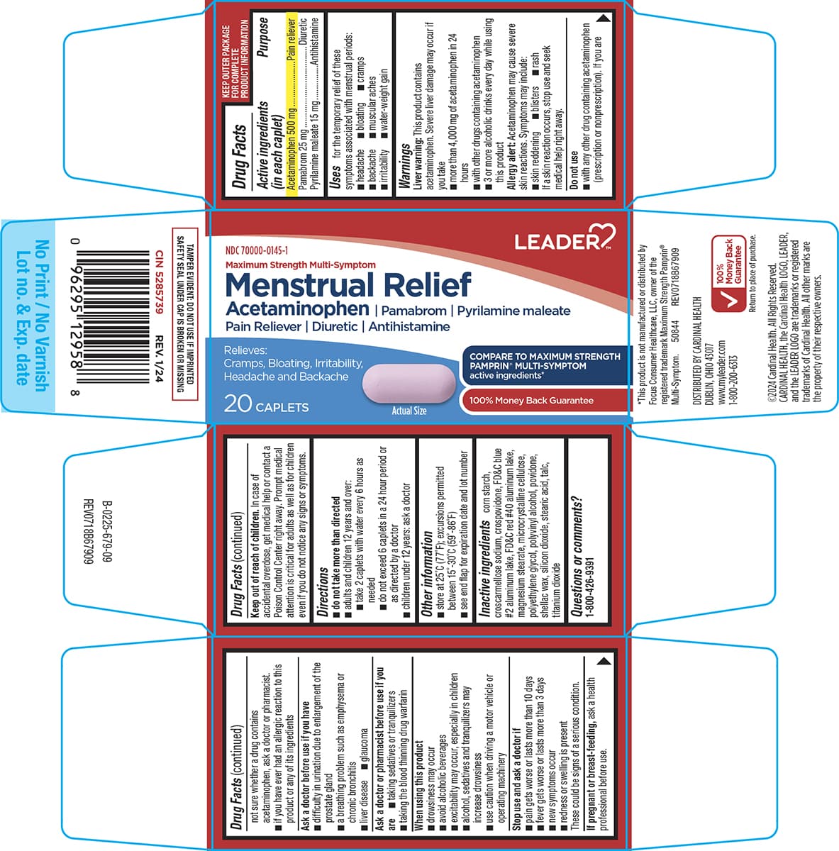 Medi First Plus Pms Relief package label