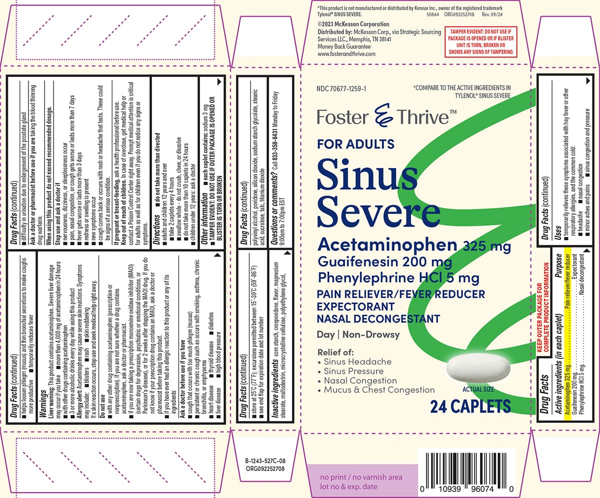 Severe Congestion and Sinus Relief package label
