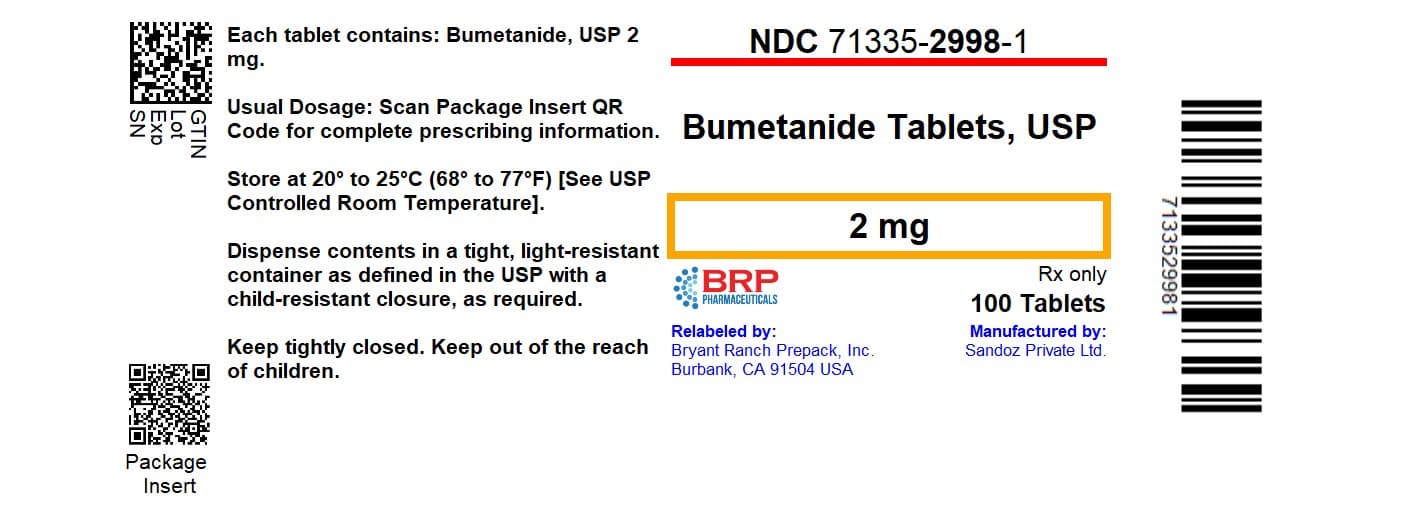 Bumetanide package label