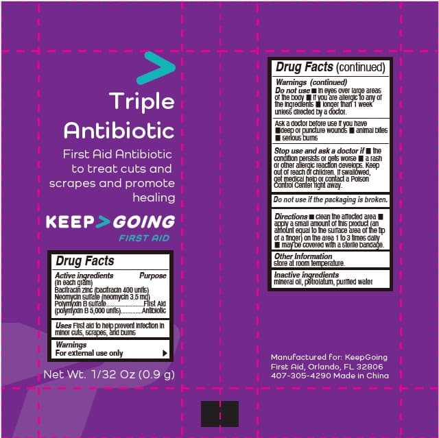 Triple Antibiotic package label