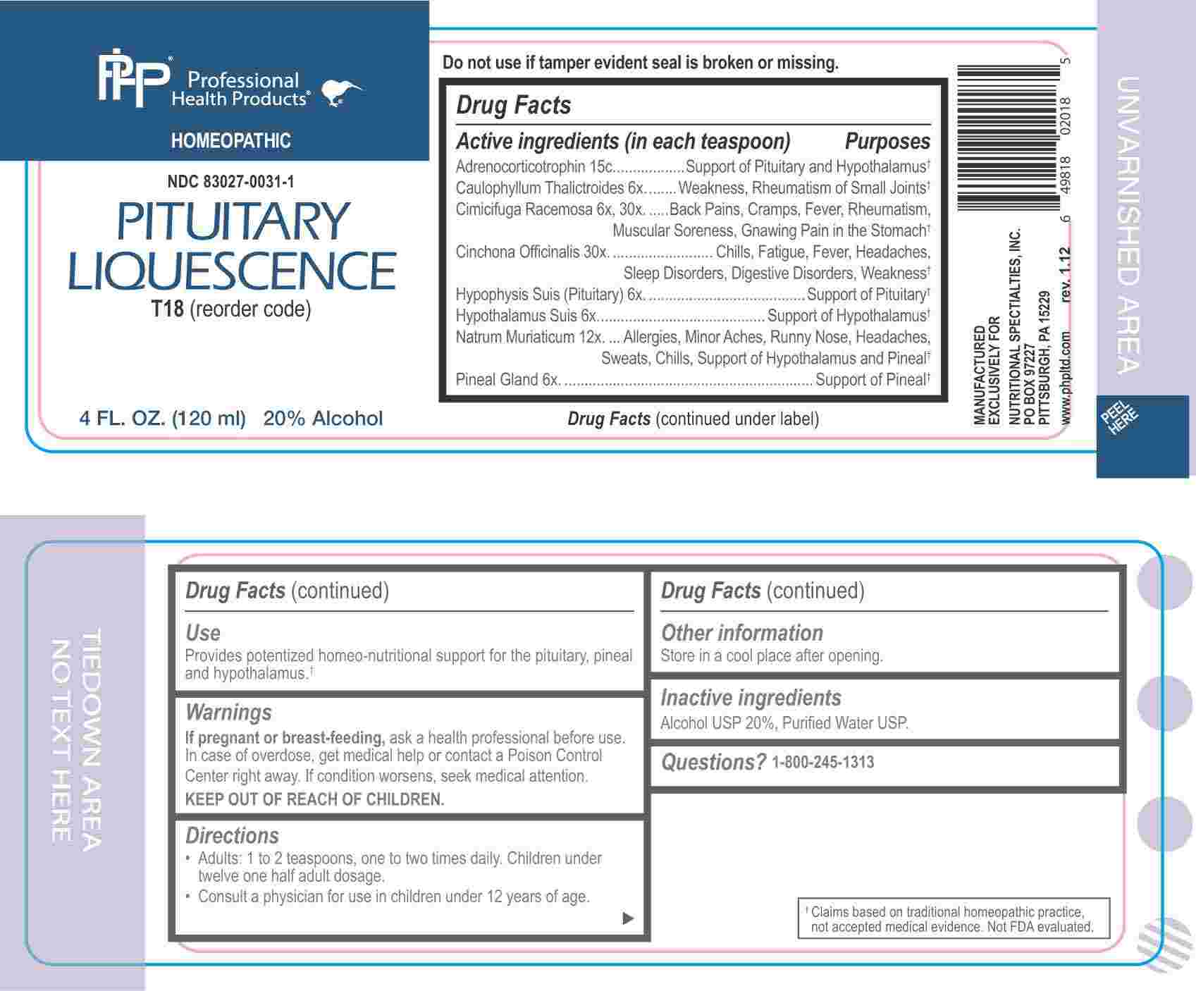Pituitary Liquescence package label