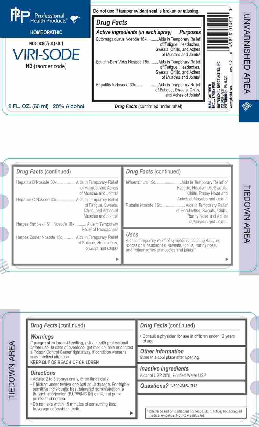 Viri Sode package label