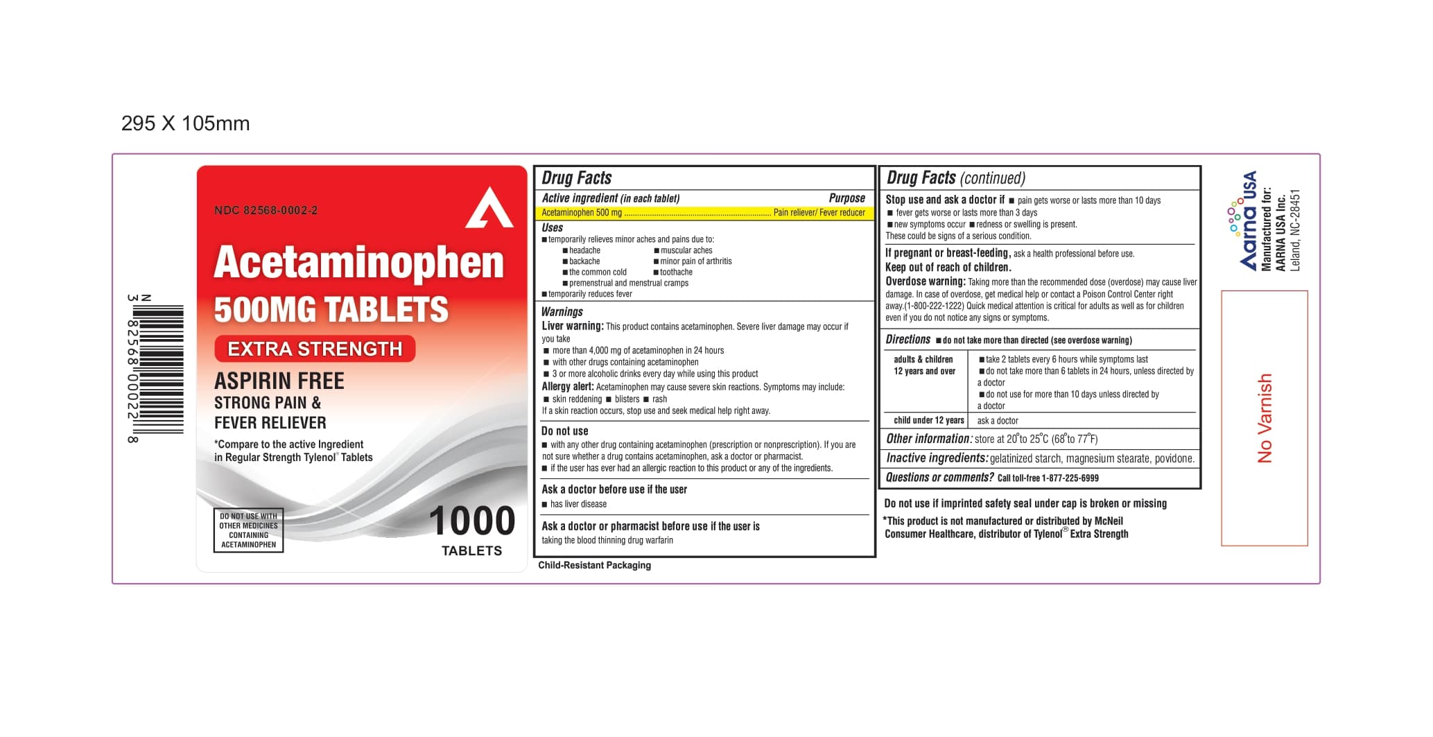 Acetaminophen — Reference image, actual packaging may vary