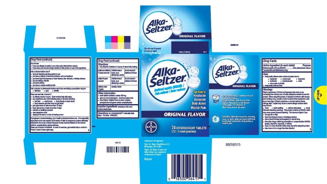 Alka-Seltzer Original Flavor — Reference image, actual packaging may vary