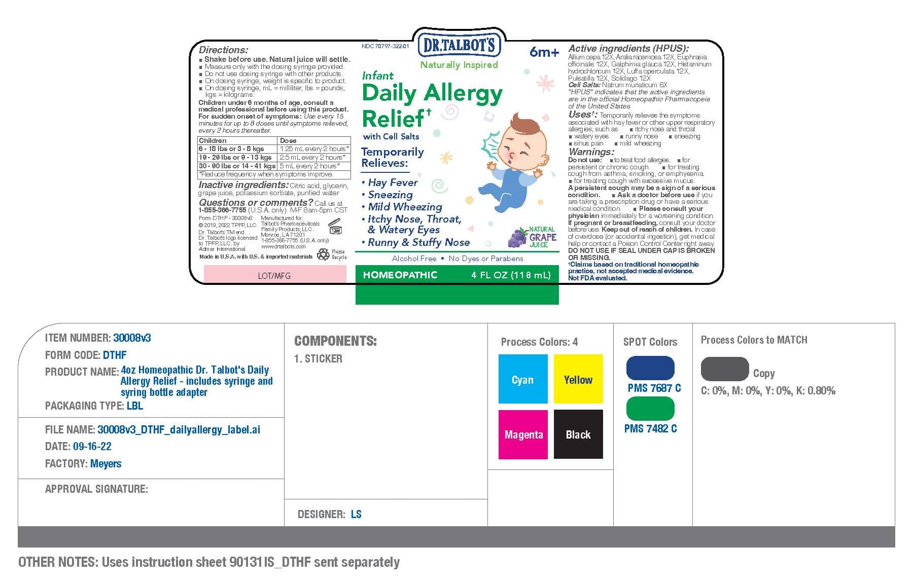 DR Talbots Infant Daily Allergy Relief — Reference image, actual packaging may vary
