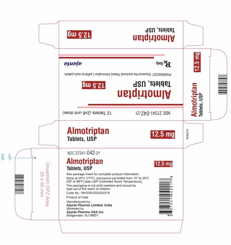 Almotriptan — Reference image, actual packaging may vary