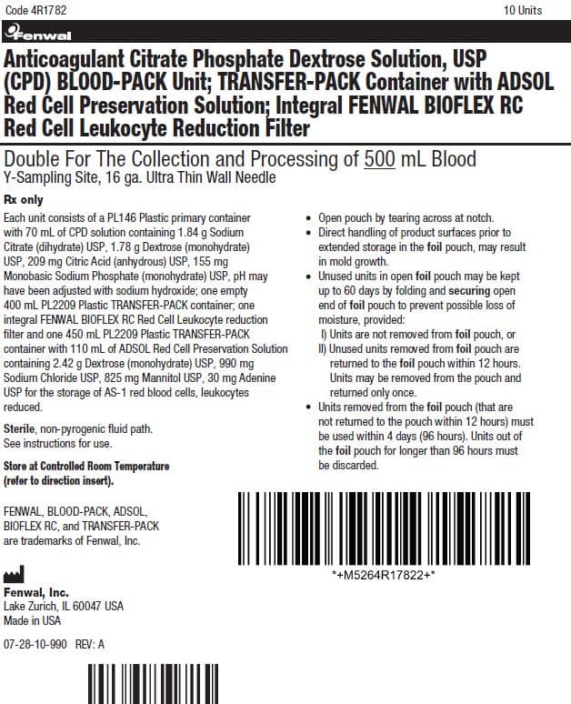 Adsol Red Cell Preservation — Reference image, actual packaging may vary