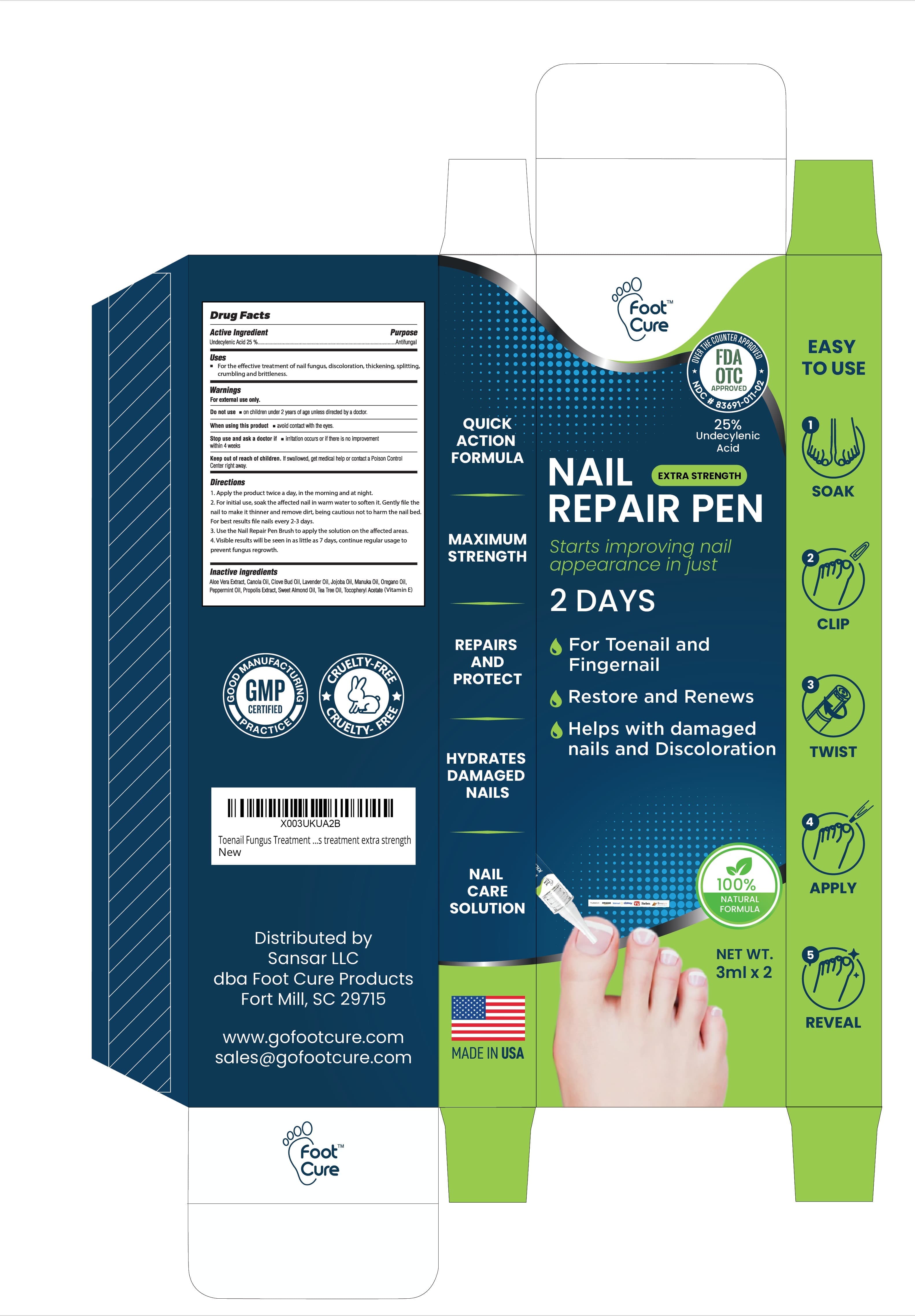 Foot Cure Nail Repair Pen — Reference image, actual packaging may vary