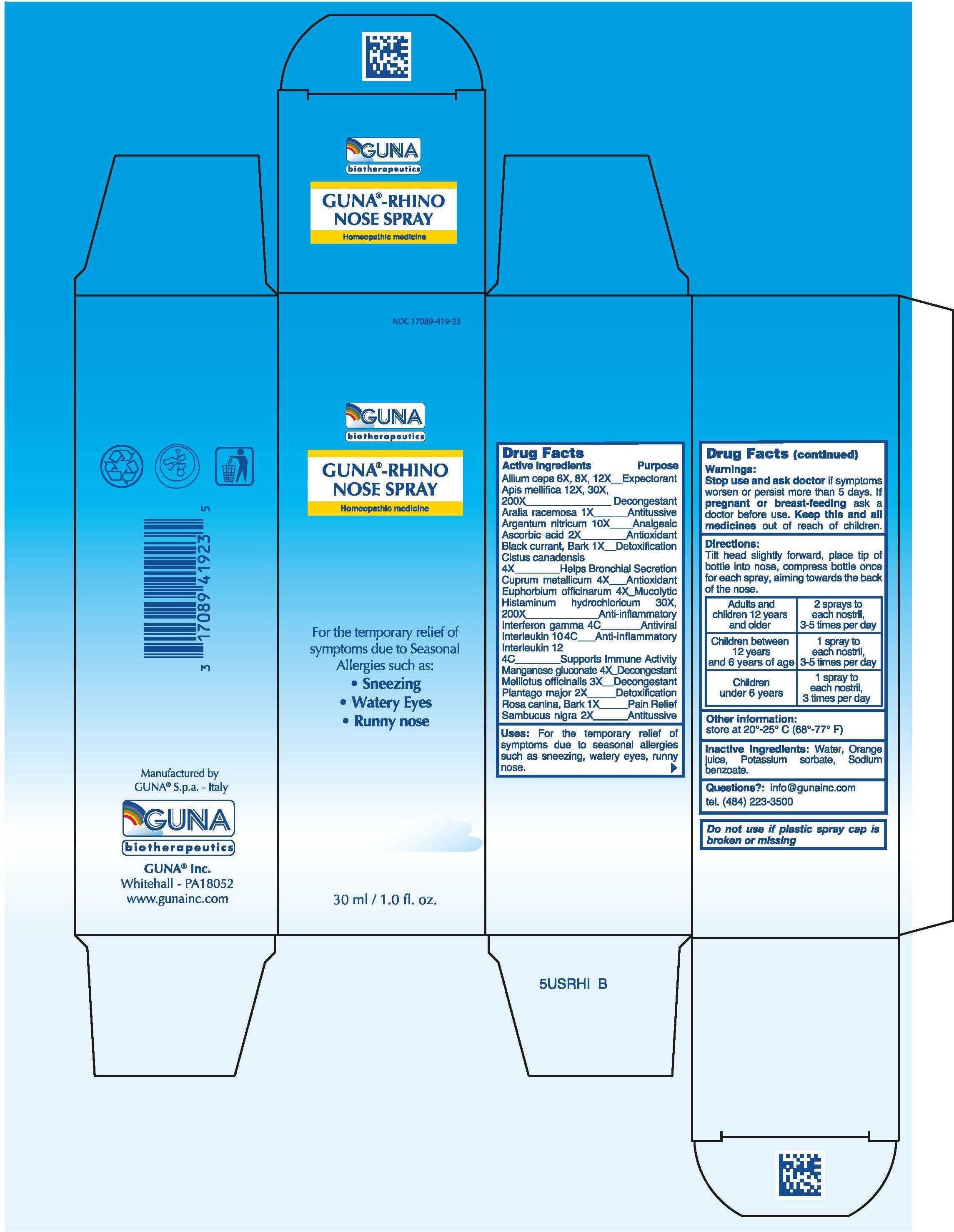 Guna-Rhino Nose — Reference image, actual packaging may vary