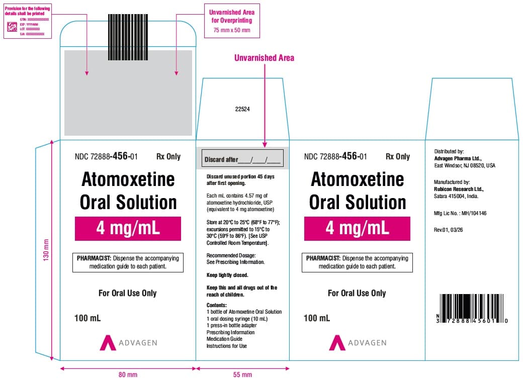 Atomoxetine Hydrochloride — Reference image, actual packaging may vary