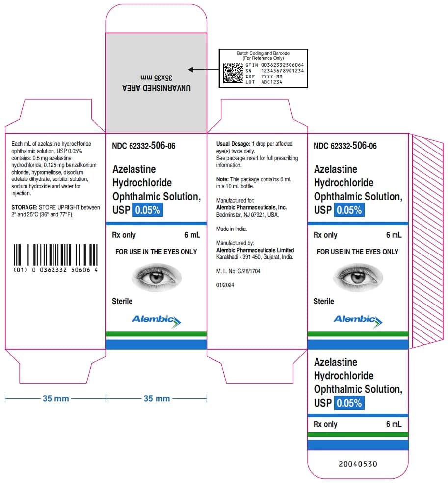 Azelastine Hydrochloride Ophthalmic Solution 0.05% — Reference image, actual packaging may vary
