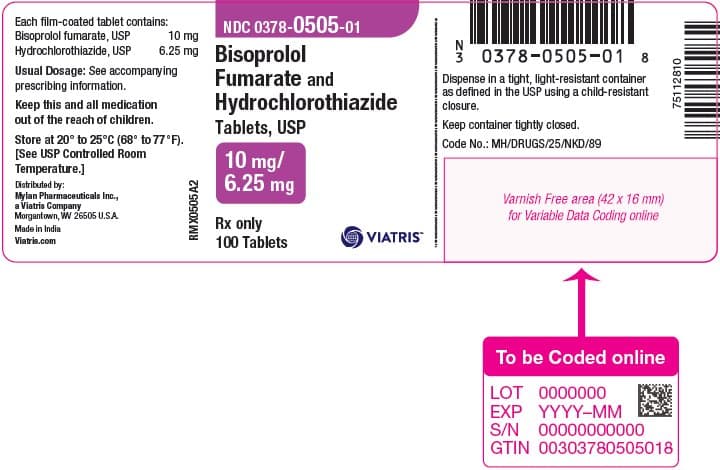 Bisoprolol Fumarate and Hydrochlorothiazide — Reference image, actual packaging may vary