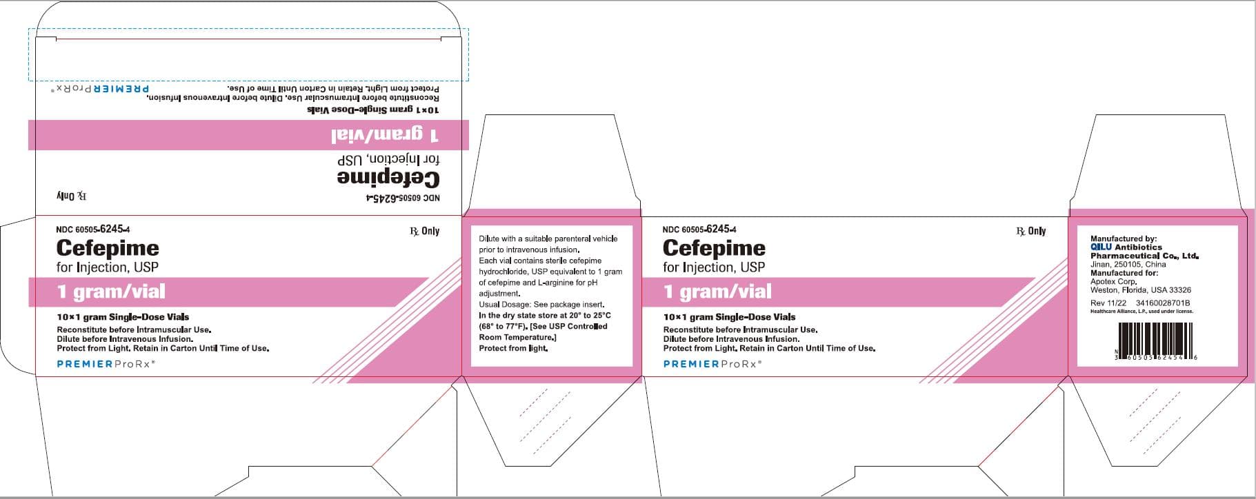 Cefepime — Reference image, actual packaging may vary