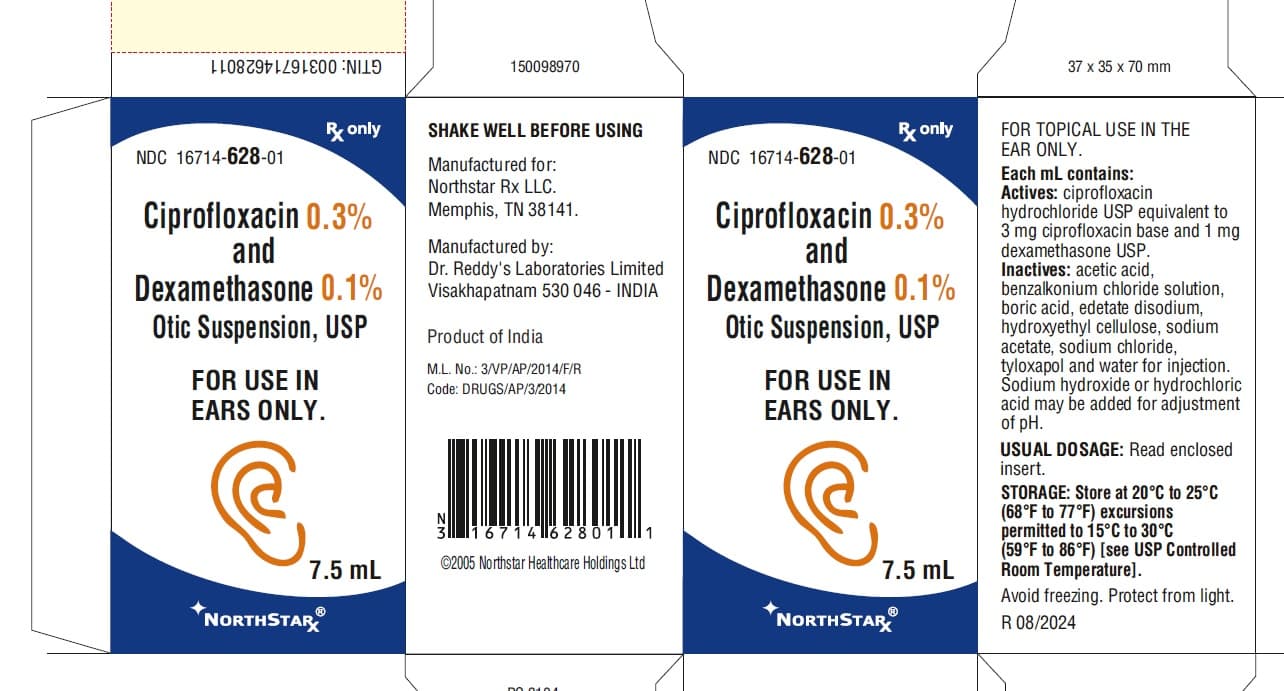 Ciprofloxacin and Dexamethasone — Reference image, actual packaging may vary