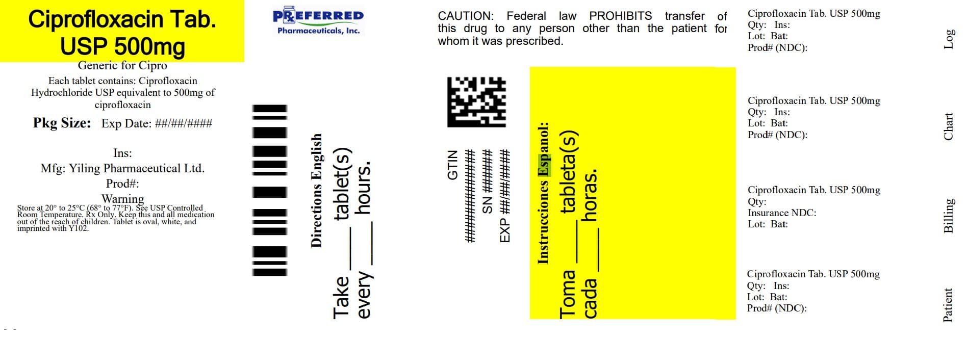 Ciprofloxacin — Reference image, actual packaging may vary