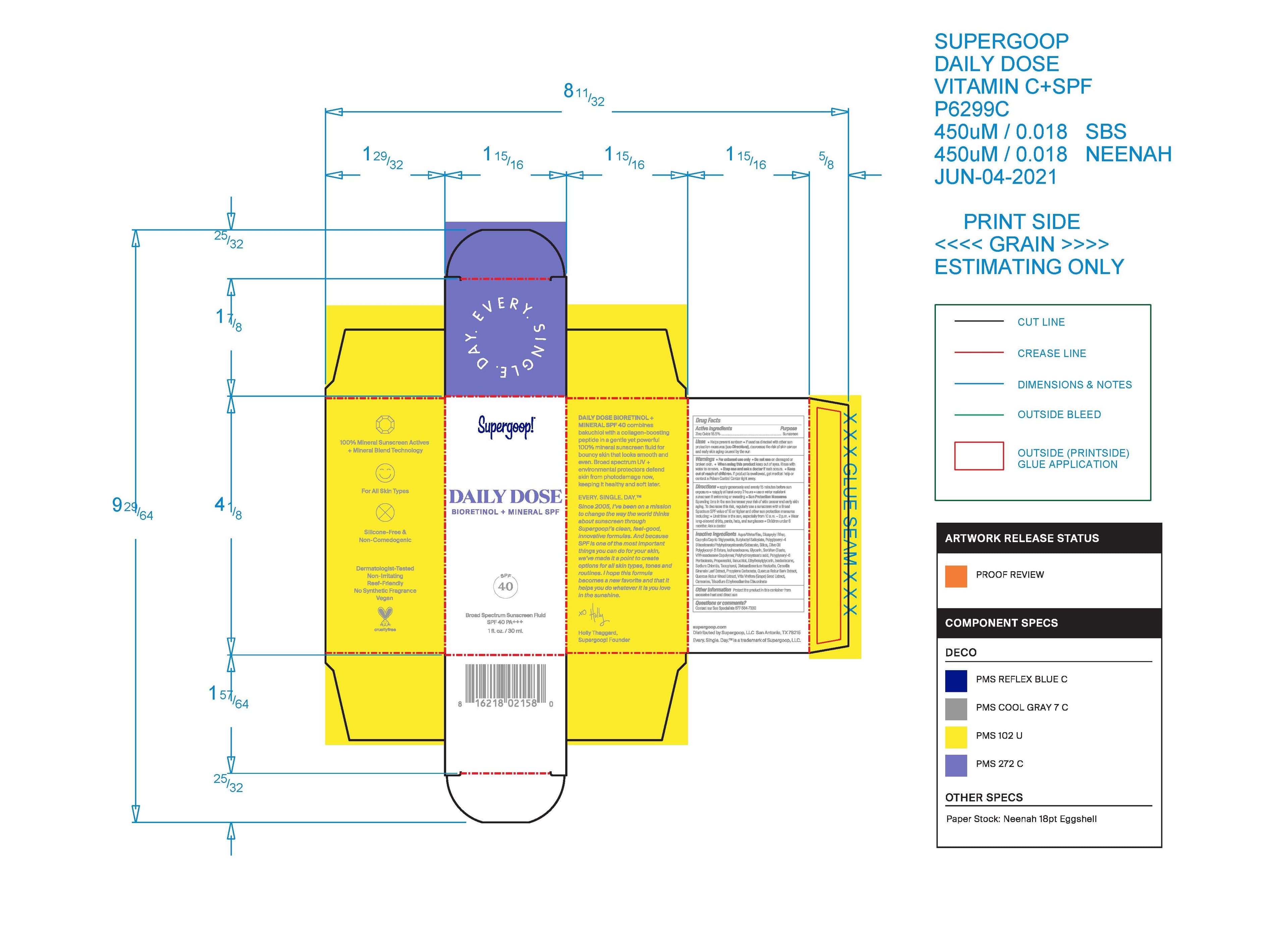 Daily Dose Bioretinol Mineral SPF 40 — Reference image, actual packaging may vary