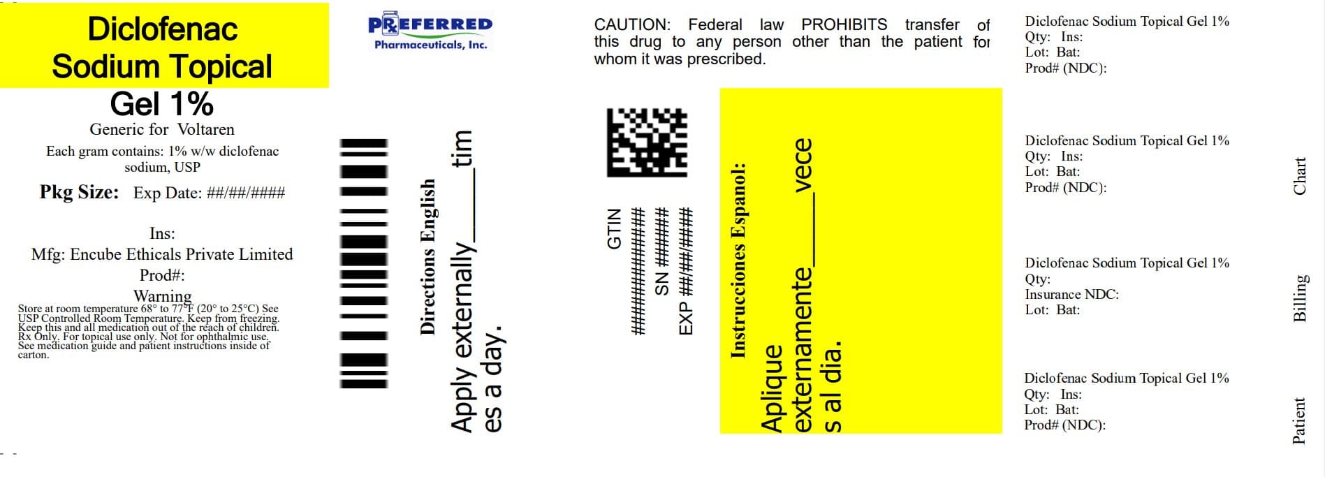 Diclofenac Sodium Topical Gel, 1% — Reference image, actual packaging may vary