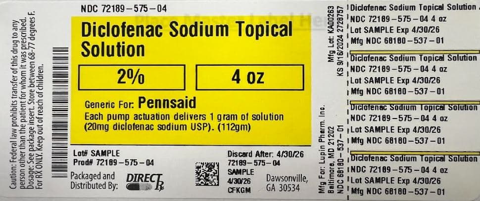 Diclofenac Sodium Topical Solution — Reference image, actual packaging may vary