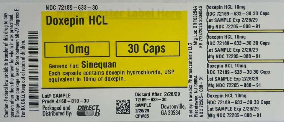 Doxepin HCL — Reference image, actual packaging may vary