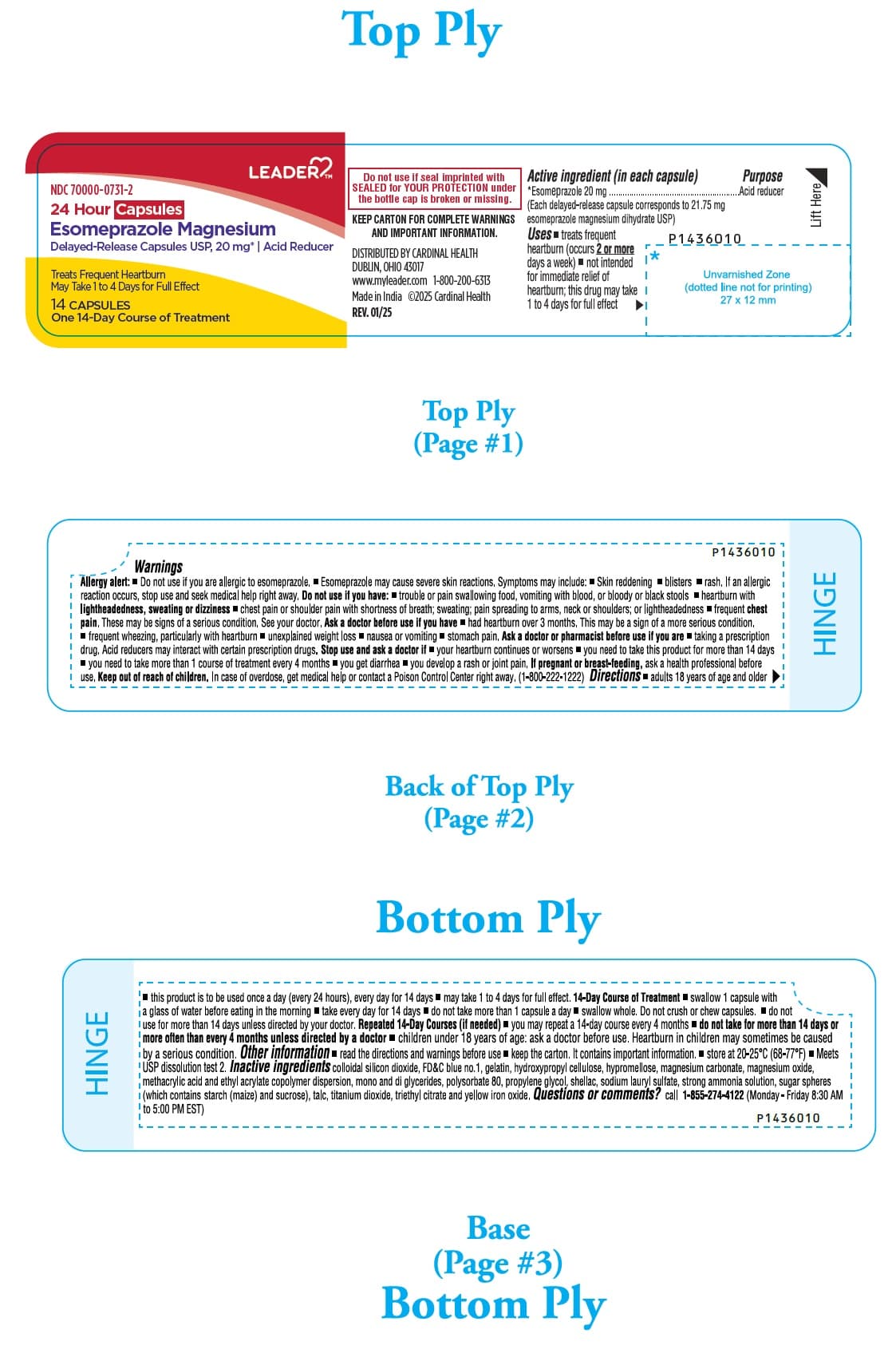 Esomeprazole Magnesium — Reference image, actual packaging may vary